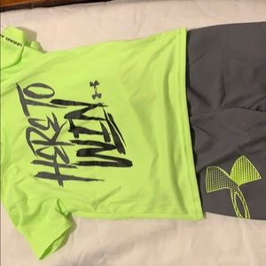 Boys Under Armor short set